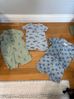 Set of 3 Tropical infant outfits